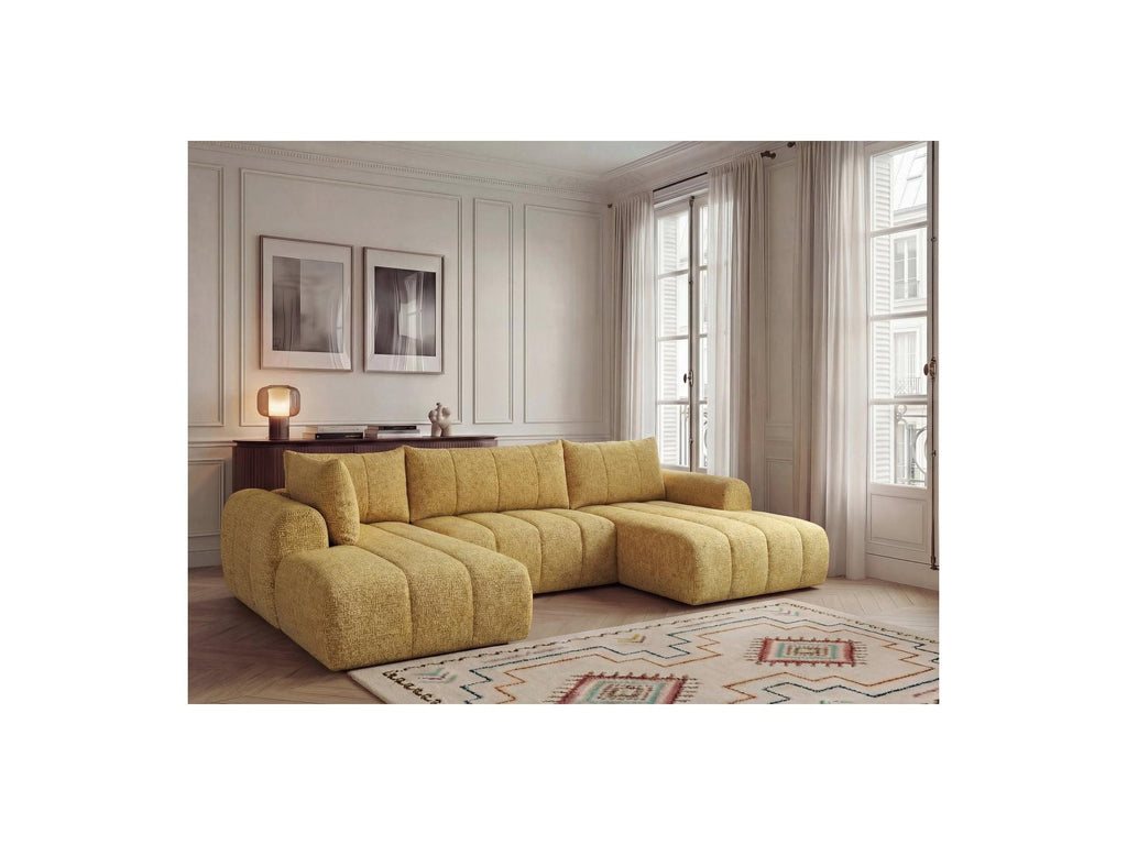 Nesty - Fixed Panoramic Sofa - Textured Fabric - Right-Hand Corner