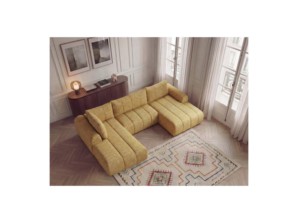 Nesty - Fixed Panoramic Sofa - Textured Fabric - Right-Hand Corner