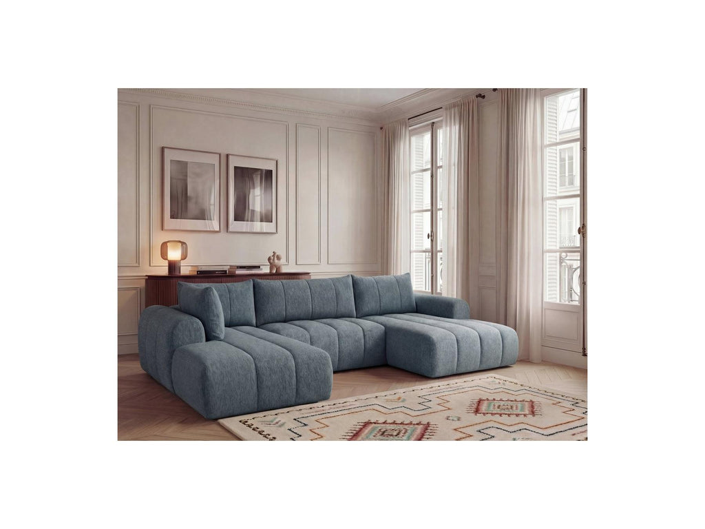 Nesty - Fixed Panoramic Sofa - Textured Fabric - Right-Hand Corner