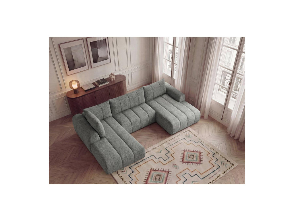 Nesty - Fixed Panoramic Sofa - Textured Fabric - Right-Hand Corner