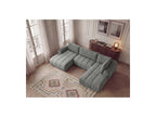 Nesty - Fixed Panoramic Sofa - Textured Fabric - Left-Hand Corner