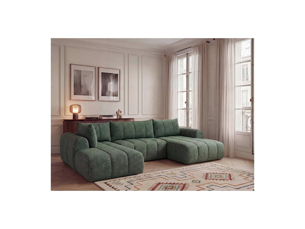 Nesty - Fixed Panoramic Sofa - Textured Fabric - Right-Hand Corner