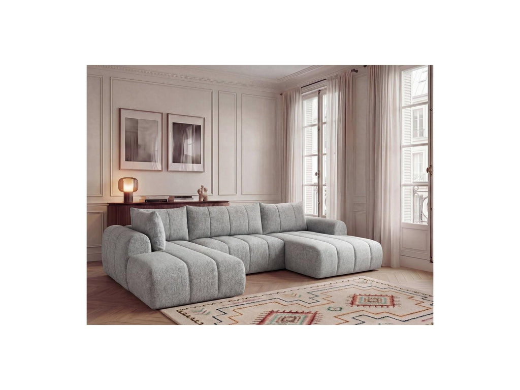 Nesty - Fixed Panoramic Sofa - Textured Fabric - Right-Hand Corner