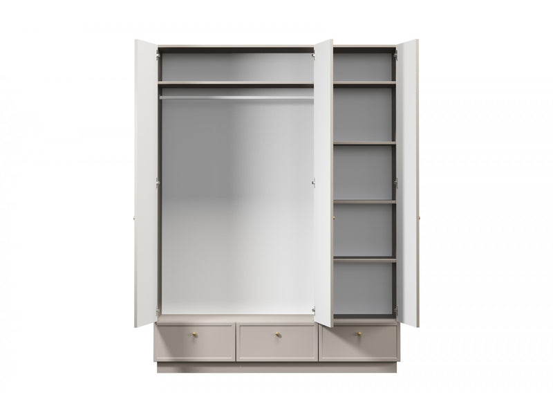 Lorina - Armoire 3 Portes 3 Tiroirs