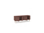 4-Door Capus Lacquered Pine TV Unit Terracotta