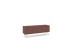 4-Door Capus Lacquered Pine TV Unit Terracotta