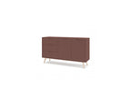 Capus - Buffet 2 Portes 3 Tiroirs 140 Cm Pin Laqué Terracotta