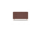 Capus - Buffet 2 Portes 3 Tiroirs 140 Cm Pin Laqué Terracotta