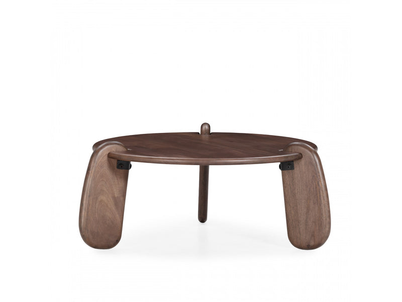 Helio - Table Basse Ronde Helio Bois Massif De Manguier