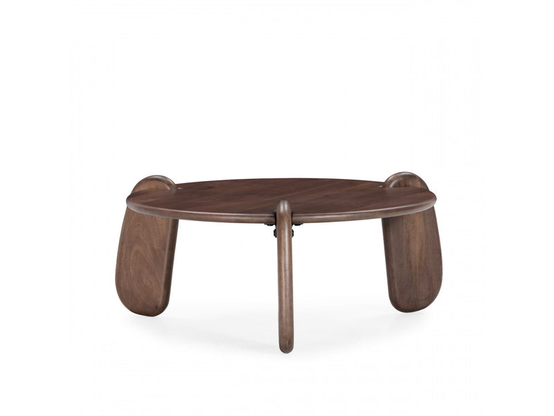Helio - Table Basse Ronde Helio Bois Massif De Manguier