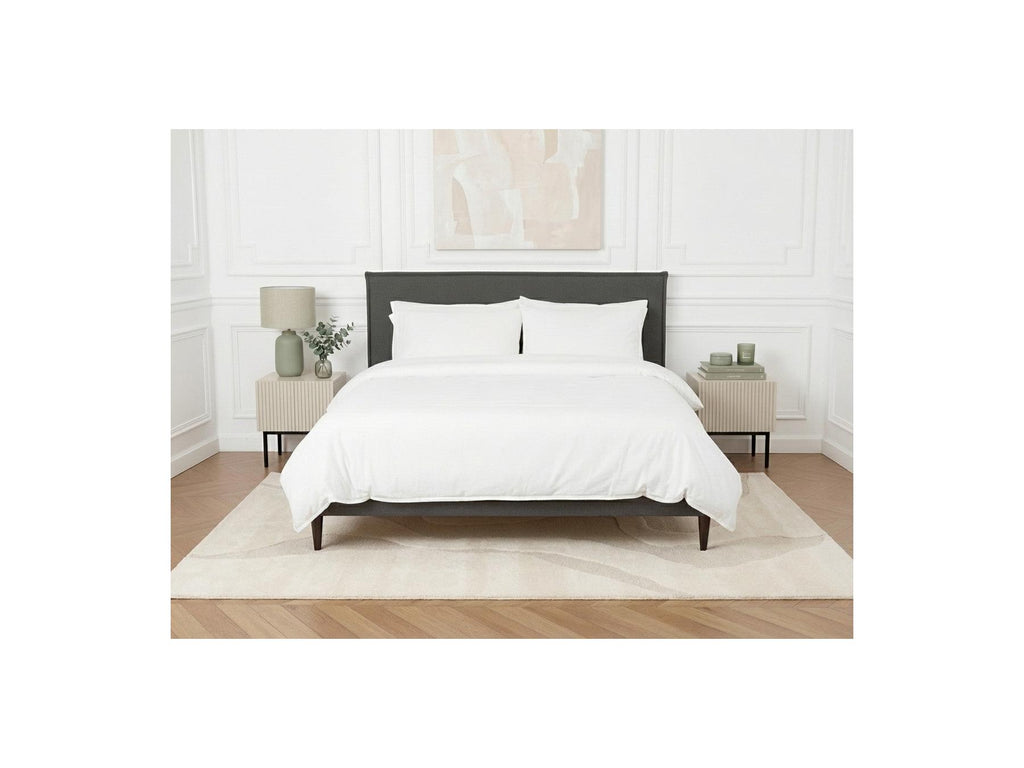 Sary - Cama con lamas macizas - Patas de madera de wengué