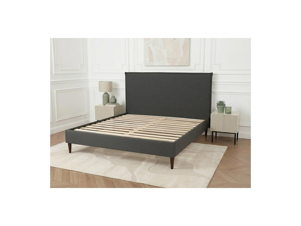Sary - Cama con lamas macizas - Patas de madera de wengué