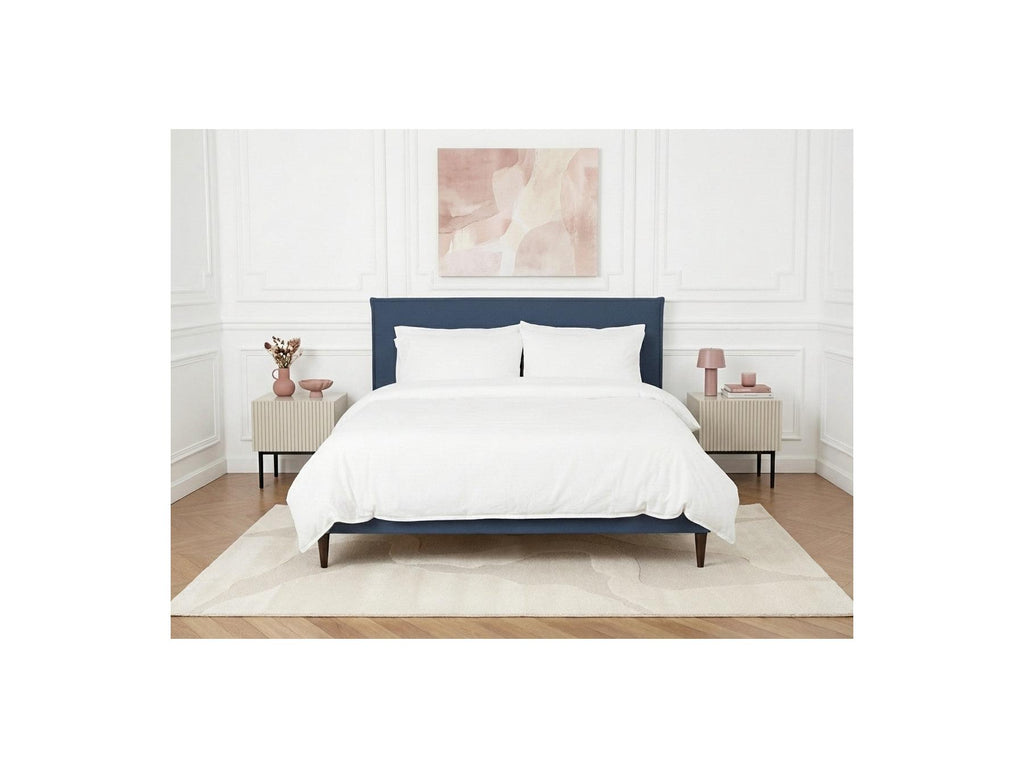 Sary - Cama con lamas macizas - Patas de madera de wengué