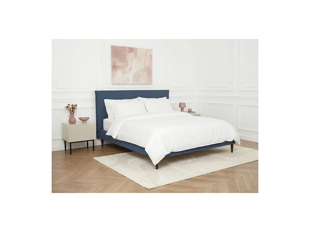Sary - Cama con lamas macizas - Patas de madera de wengué