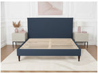 Sary - Cama con lamas macizas - Patas de madera de wengué