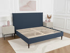 Sary - Cama con lamas macizas - Patas de madera de wengué