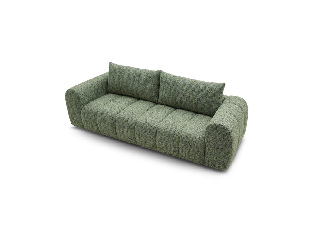 Nesty - Fixed Straight 3-Seater Sofa - Mottled Fabric