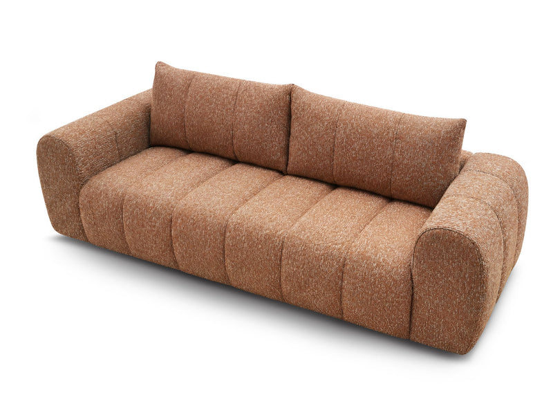 Nesty - Canapé Droit Fixe 3 Places - Tissu Chiné