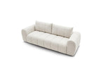 Nesty - Fixed Straight 3-Seater Sofa - Mottled Fabric