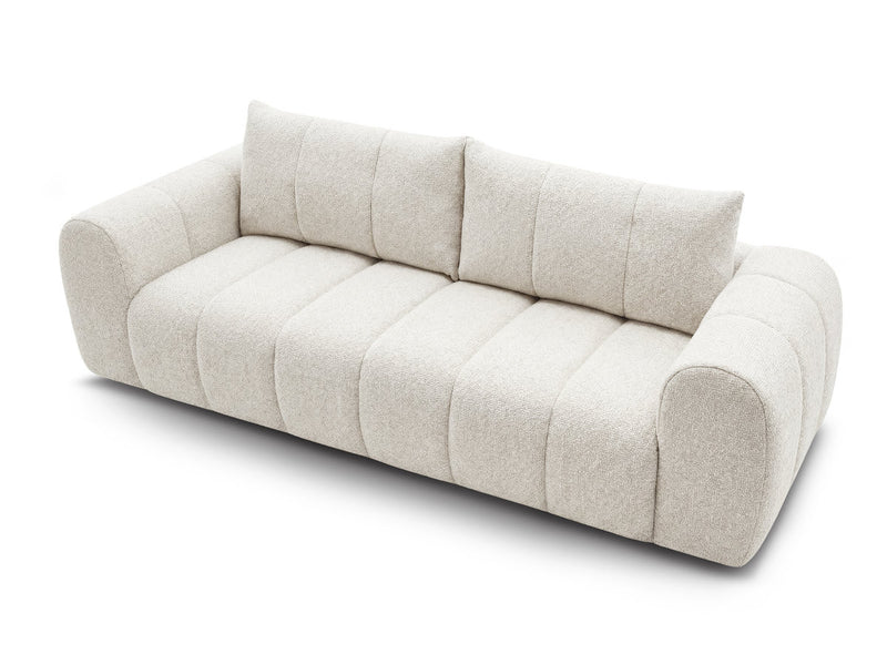 Nesty - Canapé Droit Fixe 3 Places - Tissu Chiné