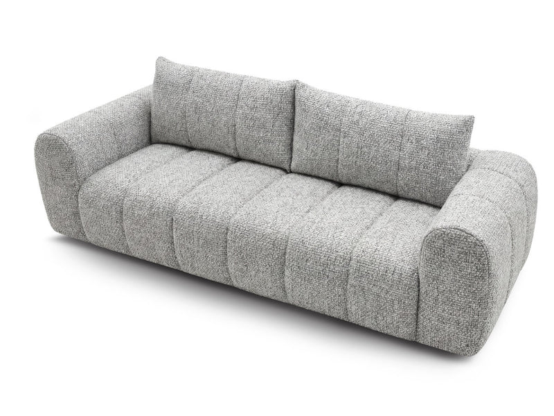 Nesty - Canapé Droit Fixe 3 Places - Tissu Chiné