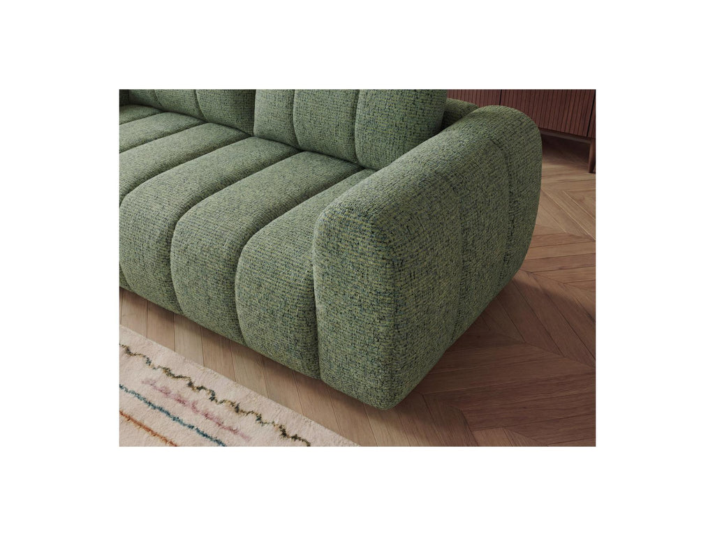 Nesty - Fixed Straight 3-Seater Sofa - Mottled Fabric