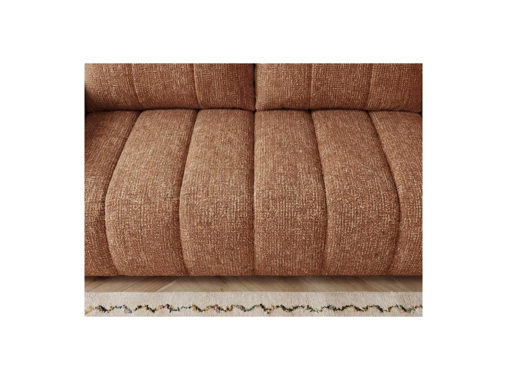 Nesty - Fixed Straight 3-Seater Sofa - Mottled Fabric