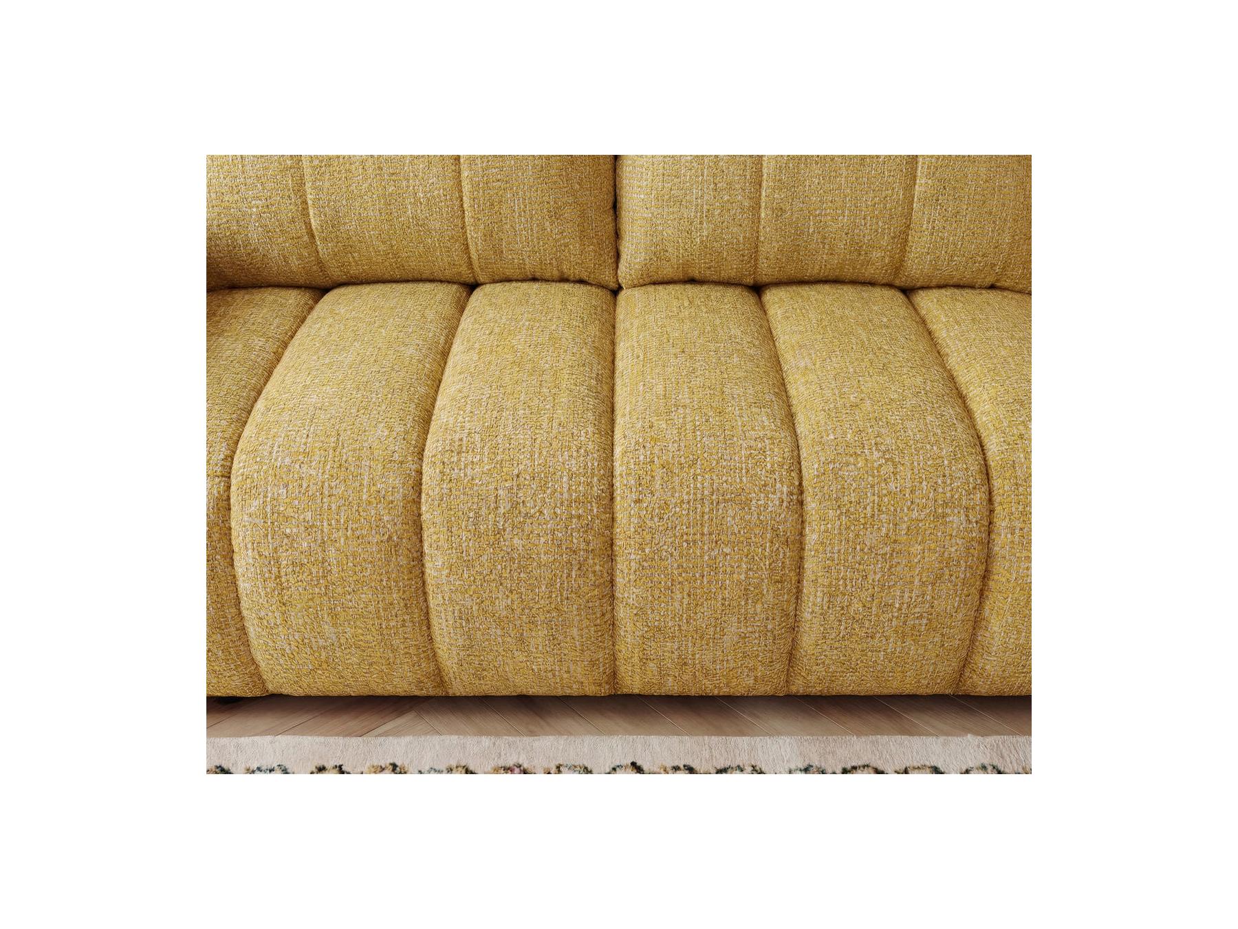 Nesty - Fixed Straight 3-Seater Sofa - Mottled Fabric