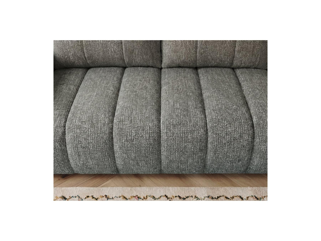 Nesty - Fixed Straight 3-Seater Sofa - Mottled Fabric