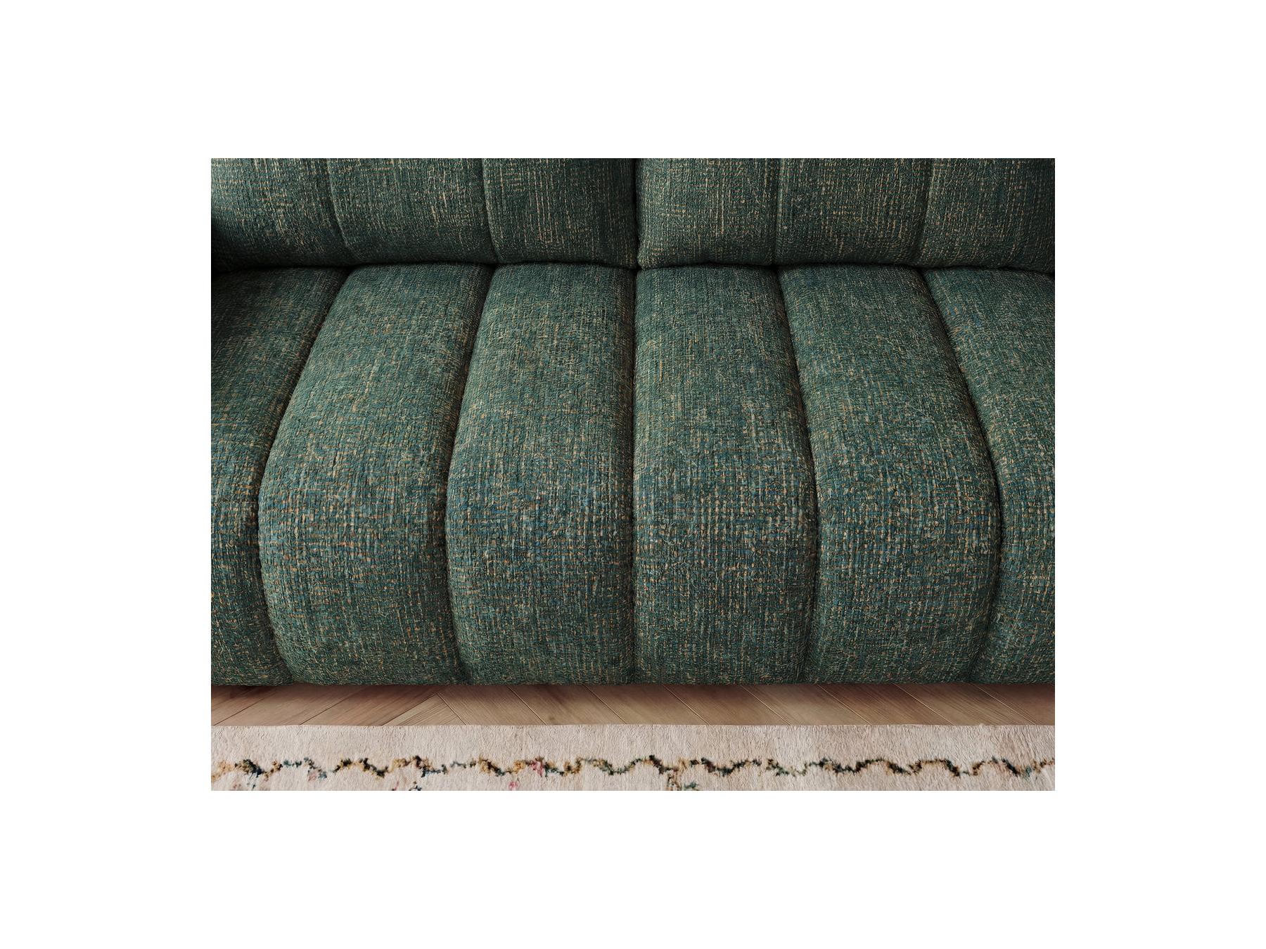 Nesty - Fixed Straight 3-Seater Sofa - Mottled Fabric