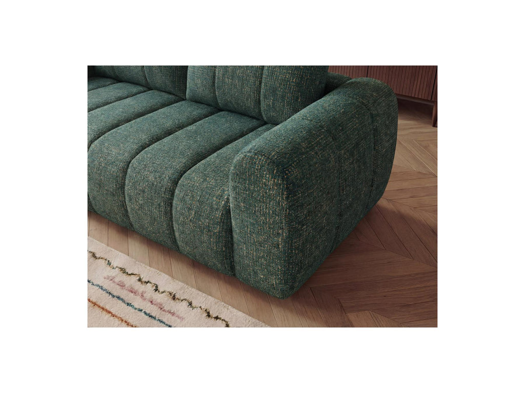 Nesty - Fixed Straight 3-Seater Sofa - Mottled Fabric