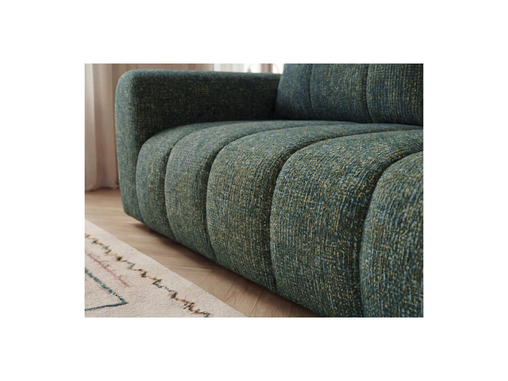 Nesty - Fixed Straight 3-Seater Sofa - Mottled Fabric