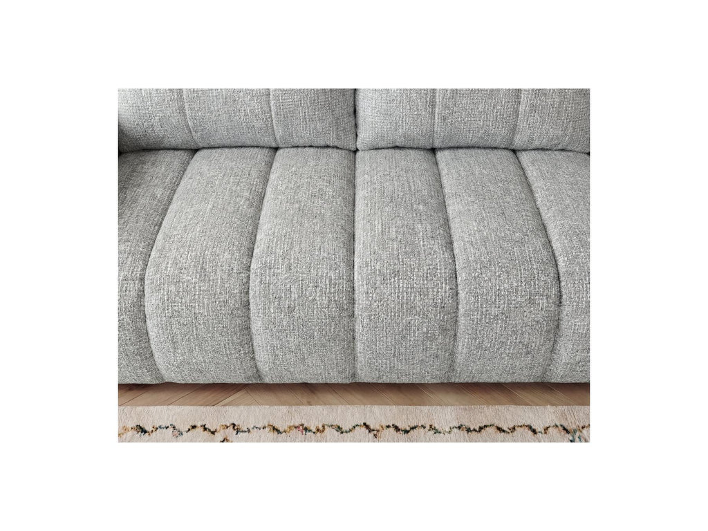 Nesty - Fixed Straight 3-Seater Sofa - Mottled Fabric