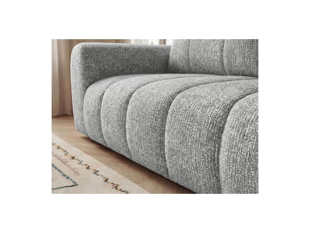 Nesty - Fixed Straight 3-Seater Sofa - Mottled Fabric