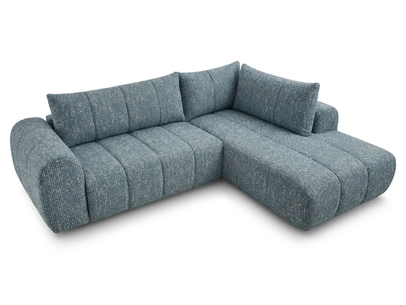 Nesty - Canapé D'Angle L Fixe - Tissu Chiné - Angle Droit
