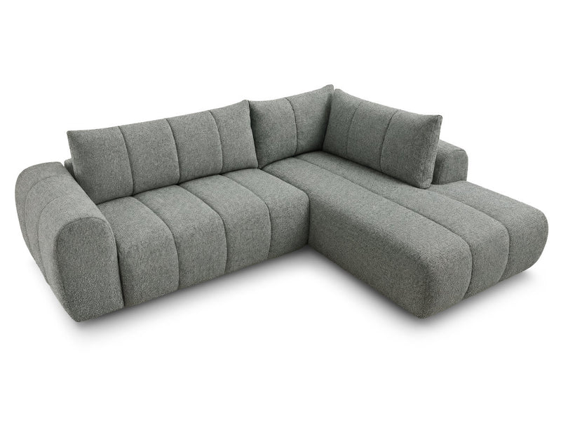 Nesty - Canapé D'Angle L Fixe - Tissu Chiné - Angle Droit