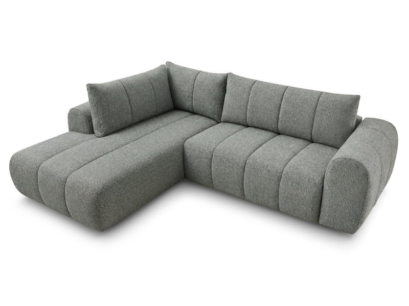 Nesty - Canapé D'Angle L Fixe - Tissu Chiné - Angle Gauche