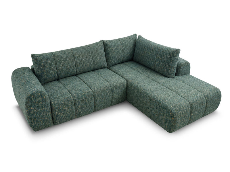 Nesty - Canapé D'Angle L Fixe - Tissu Chiné - Angle Droit