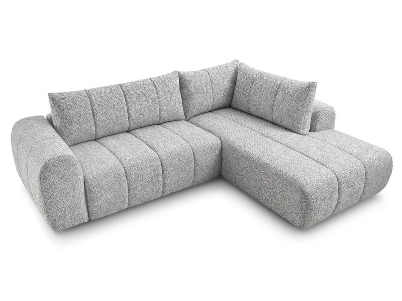 Nesty - Canapé D'Angle L Fixe - Tissu Chiné - Angle Droit