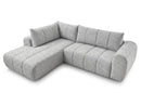 Nesty - Canapé D'Angle L Fixe - Tissu Chiné - Angle Gauche