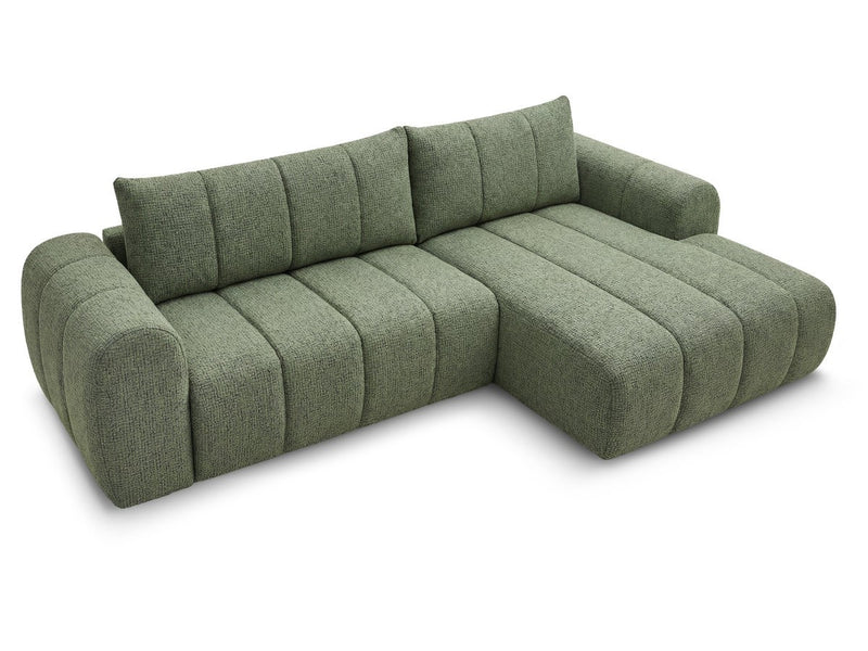 Nesty - Canapé D'Angle Fixe - Tissu Chiné - Angle Droit