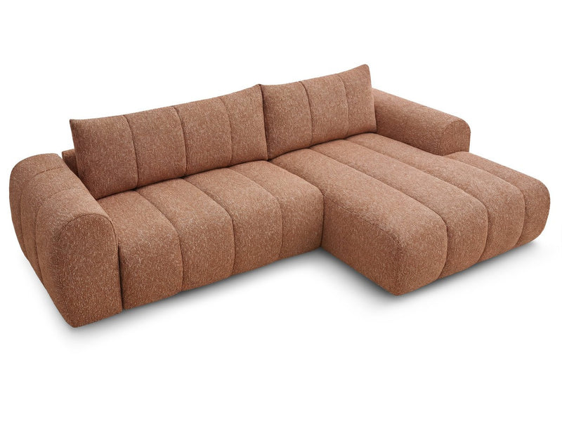 Nesty - Canapé D'Angle Fixe - Tissu Chiné - Angle Droit