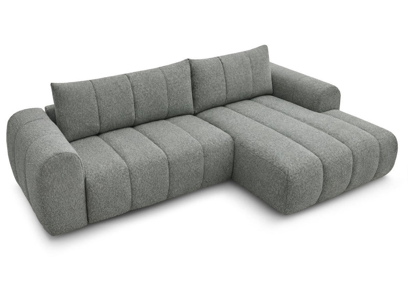 Nesty - Canapé D'Angle Fixe - Tissu Chiné - Angle Droit