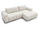 Nesty - Canapé D'Angle Fixe - Tissu Chiné - Angle Droit