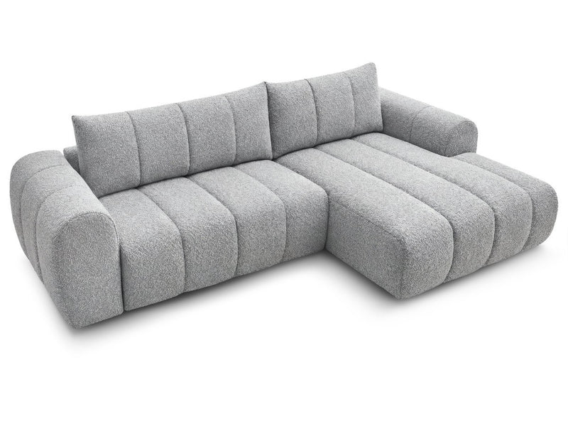 Nesty - Canapé D'Angle Fixe - Tissu Chiné - Angle Droit