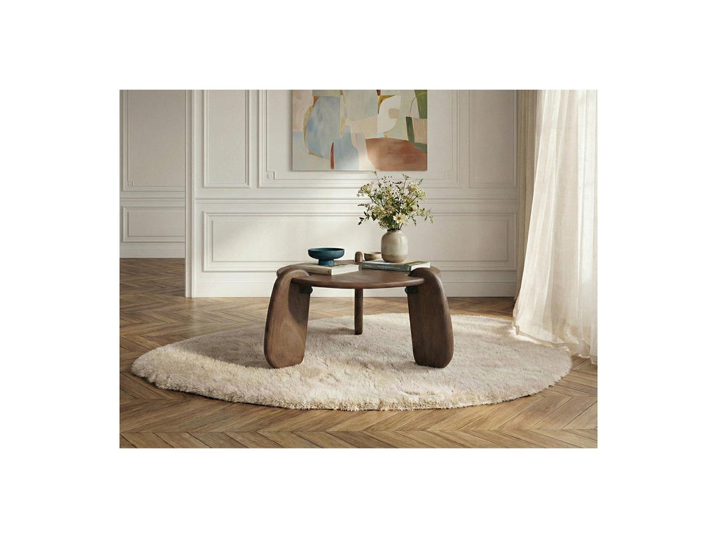 Helio - Round Helio Coffee Table in Solid Mango Wood