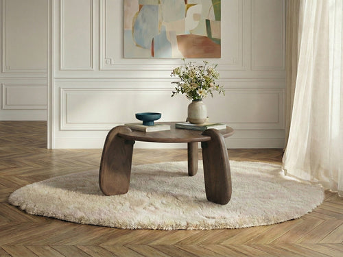 Helio - Table Basse Ronde Helio Bois Massif De Manguier
