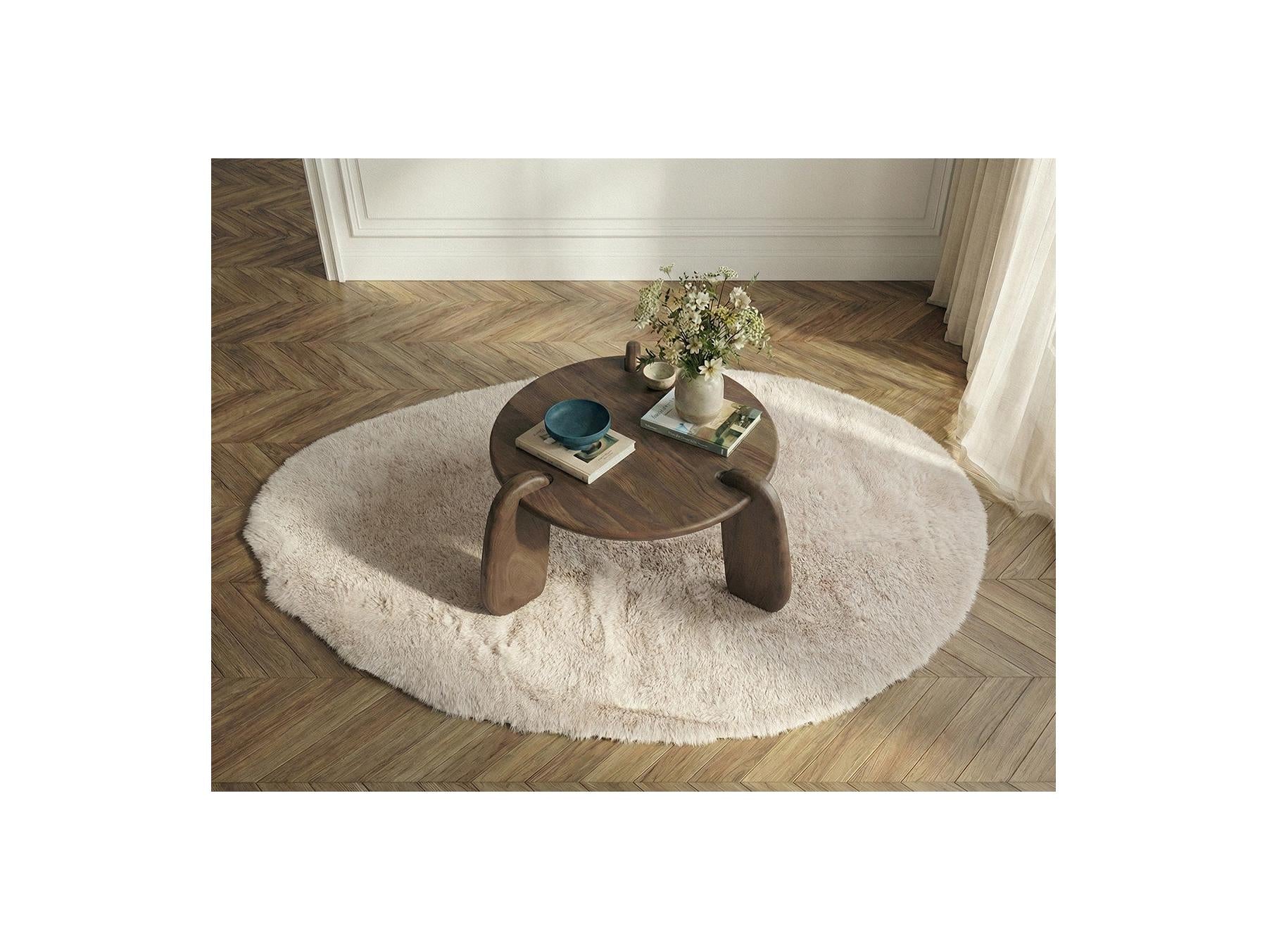 Helio - Round Helio Coffee Table in Solid Mango Wood