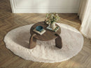 Helio - Table Basse Ronde Helio Bois Massif De Manguier