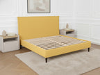 Sary - Cama con lamas macizas - Patas de madera de wengué